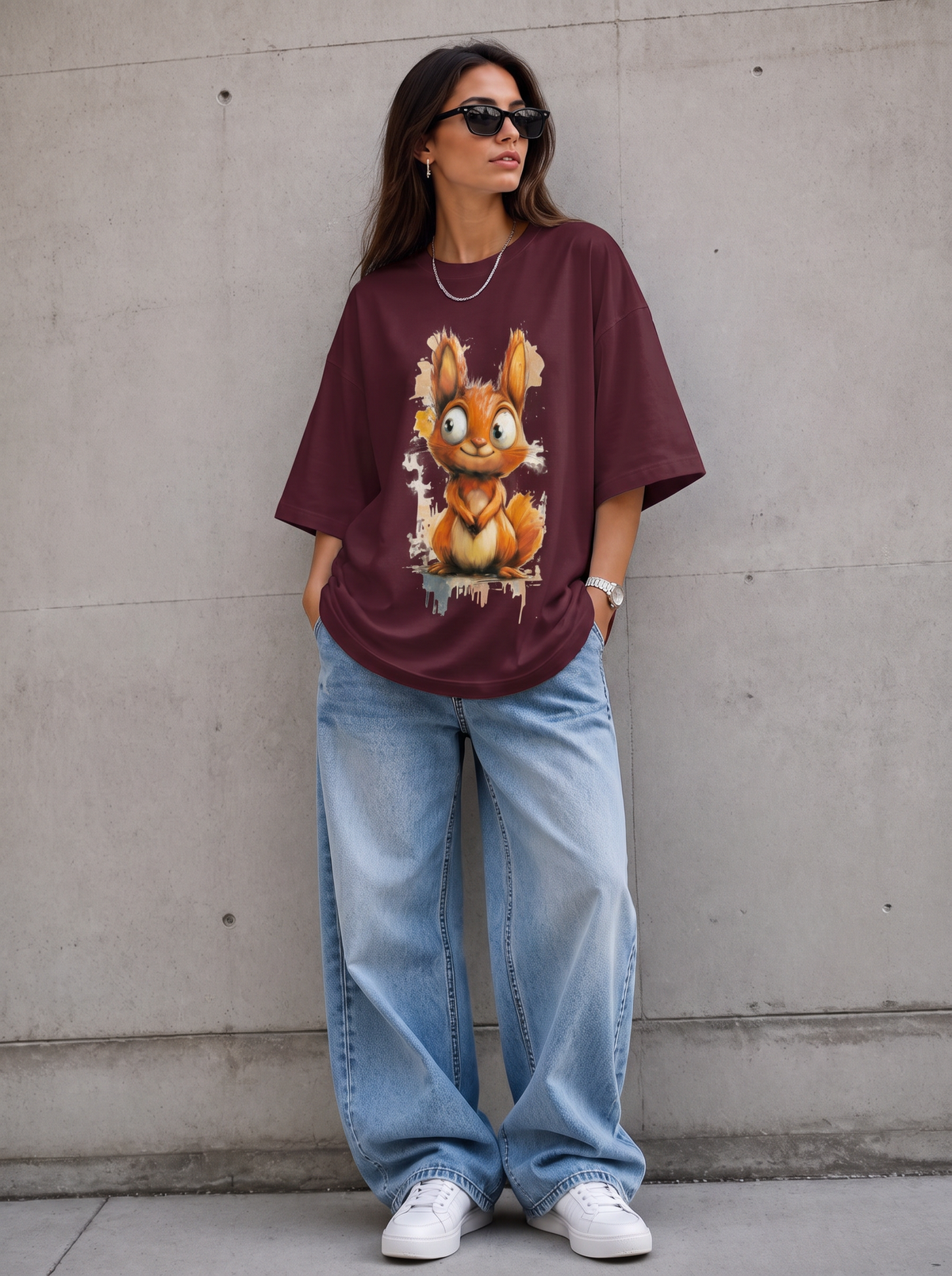 Woman's Rabbit Terry Oversized Tee