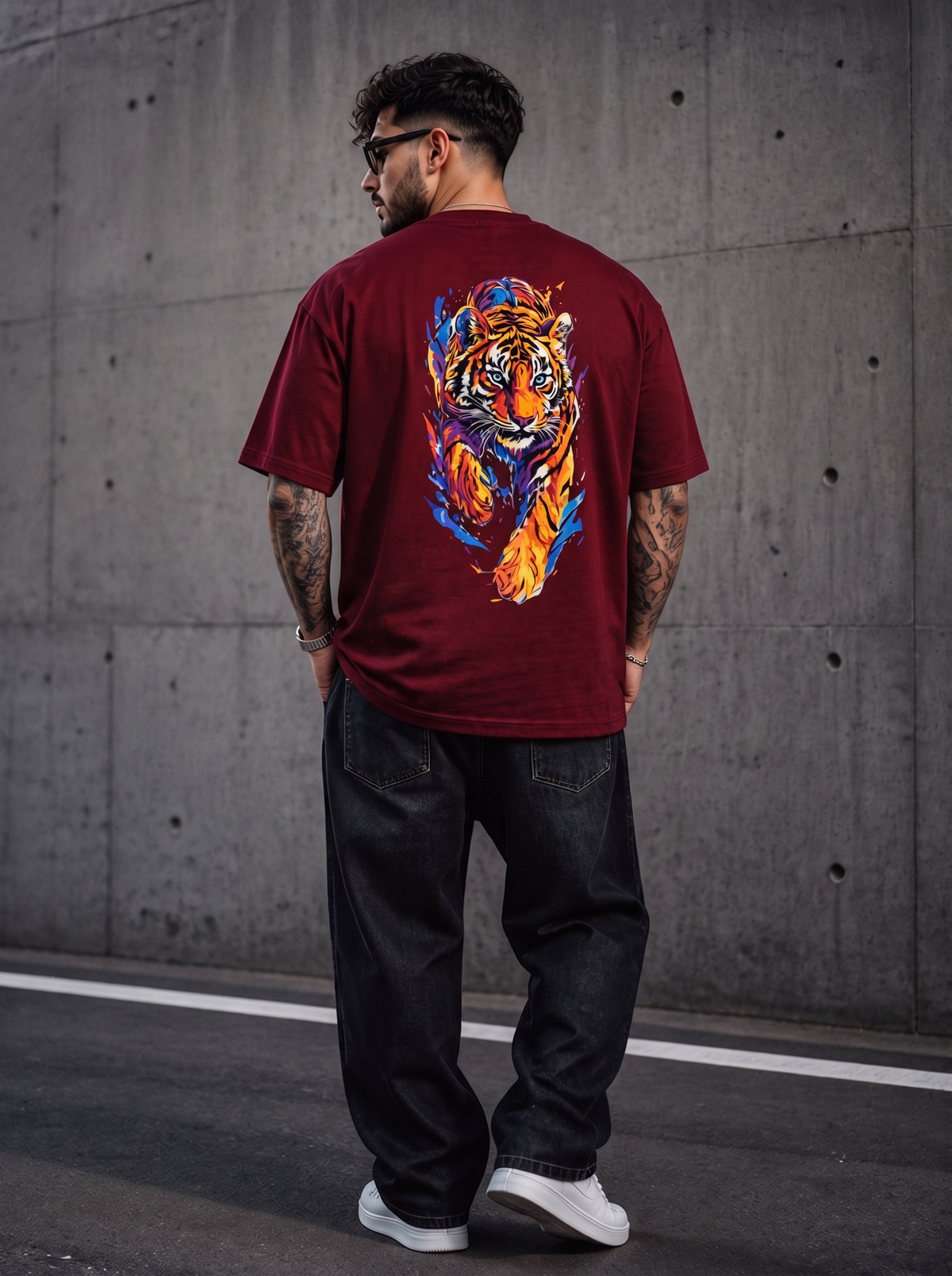 Men's Oversized Classic Tiger T-Shirt