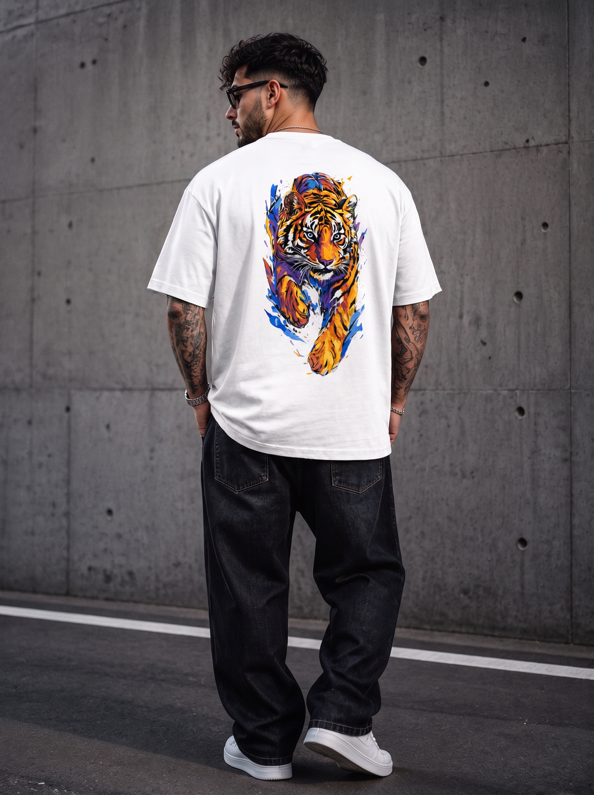 Men's Oversized Classic Tiger T-Shirt