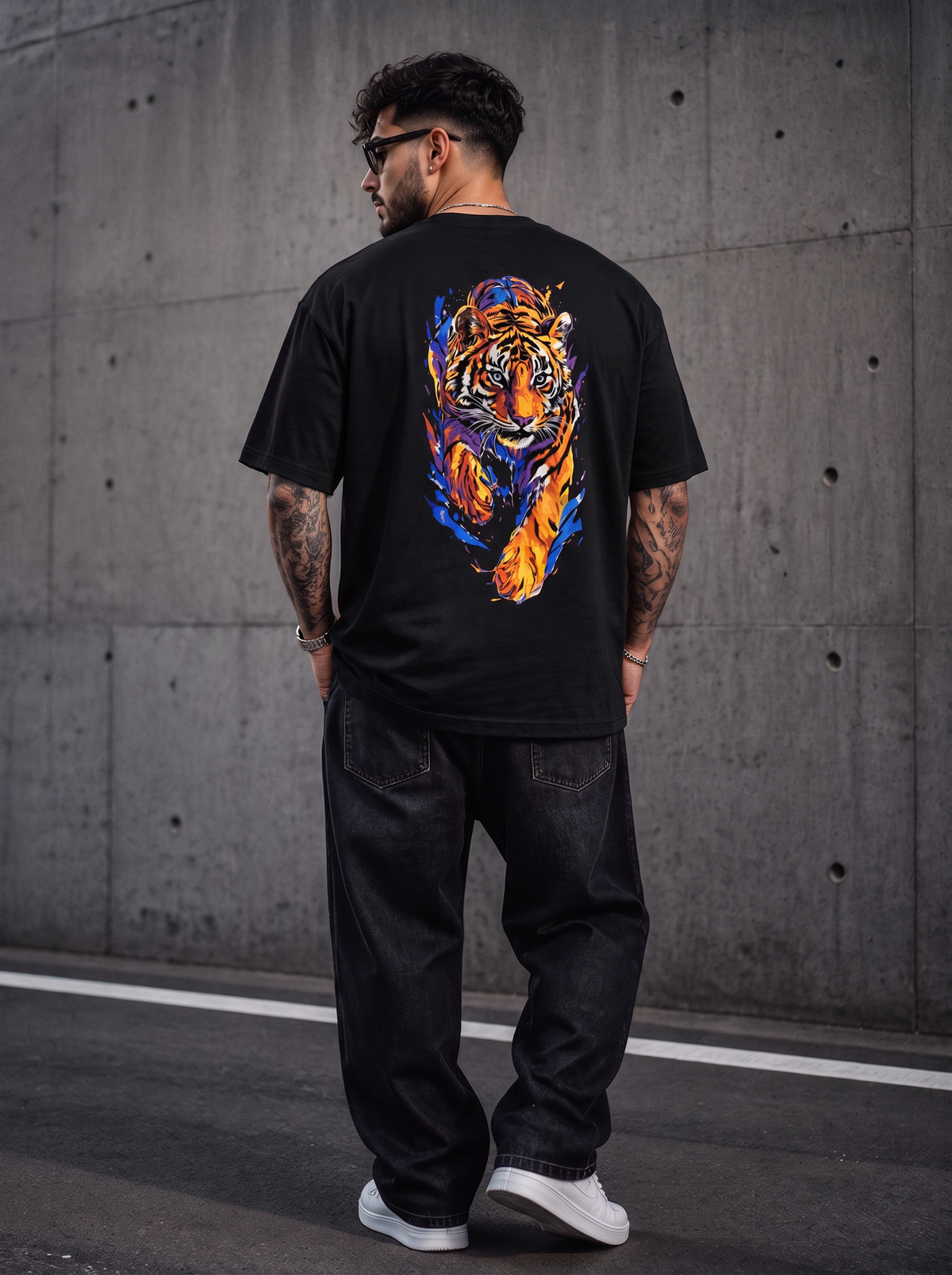Men's Oversized Classic Tiger T-Shirt