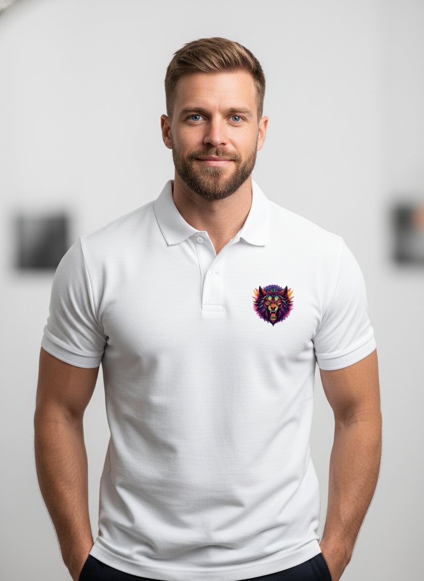 Men's Angry Wolf Polo