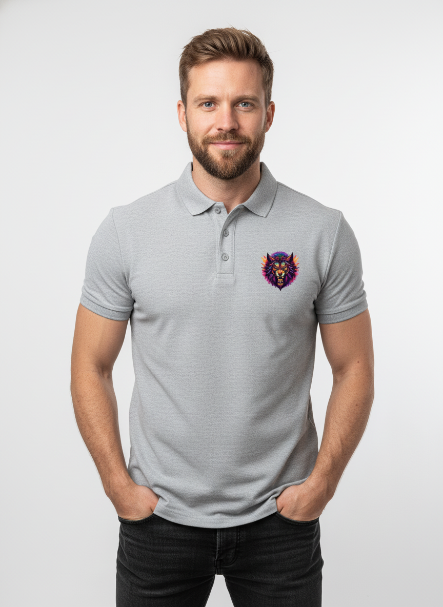 Men's Angry Wolf Polo