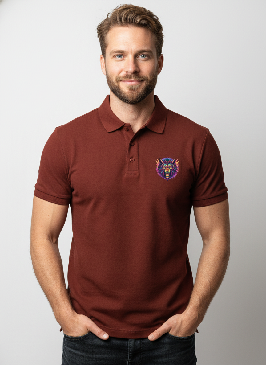 Men's Angry Wolf Polo