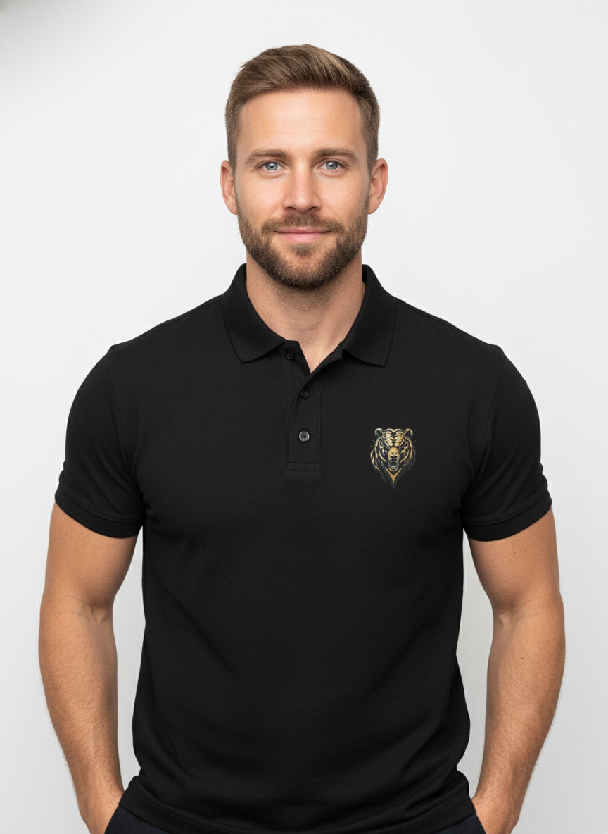 Men's Abstract Tiger Polo