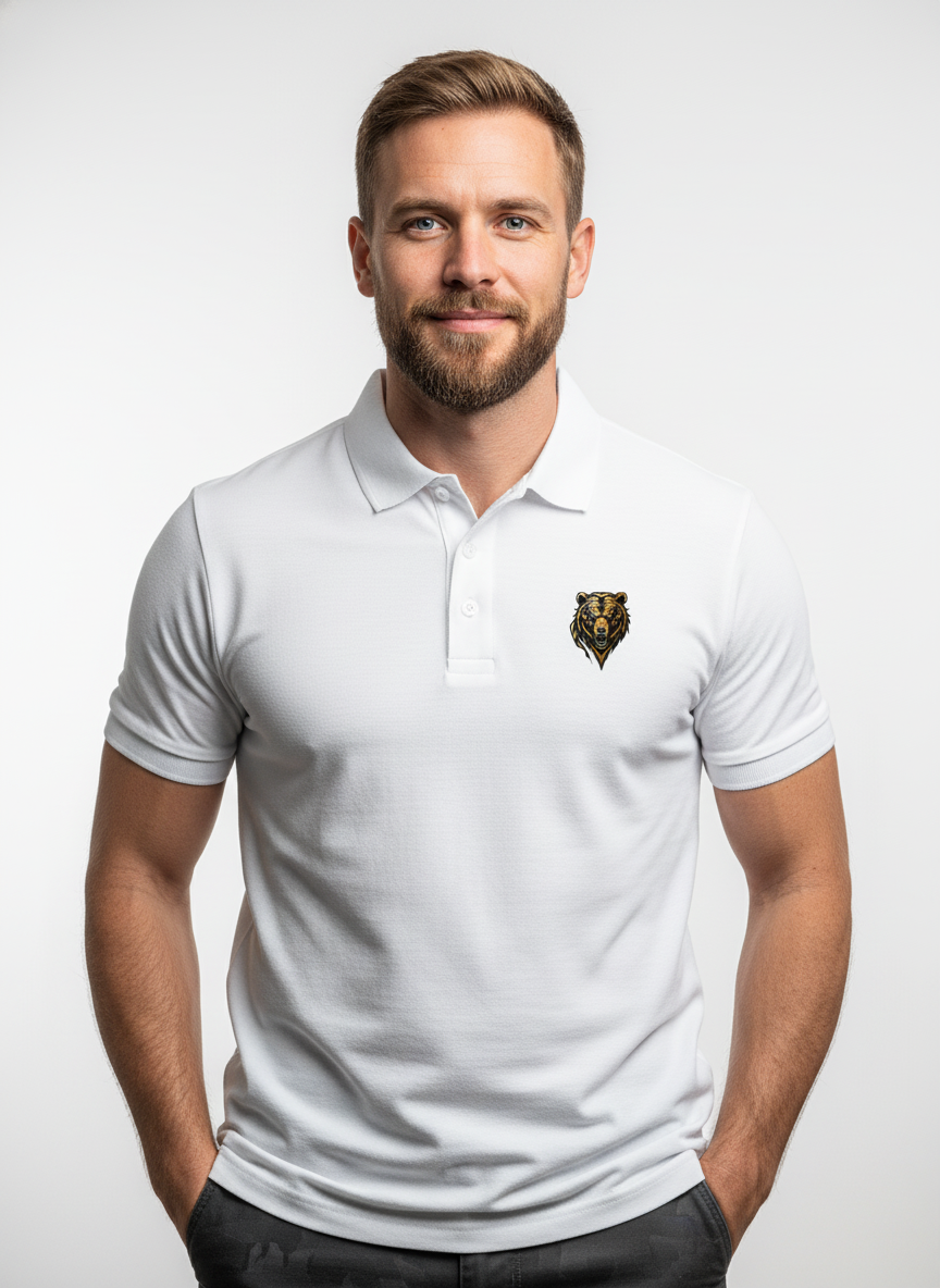 Men's Abstract Tiger Polo