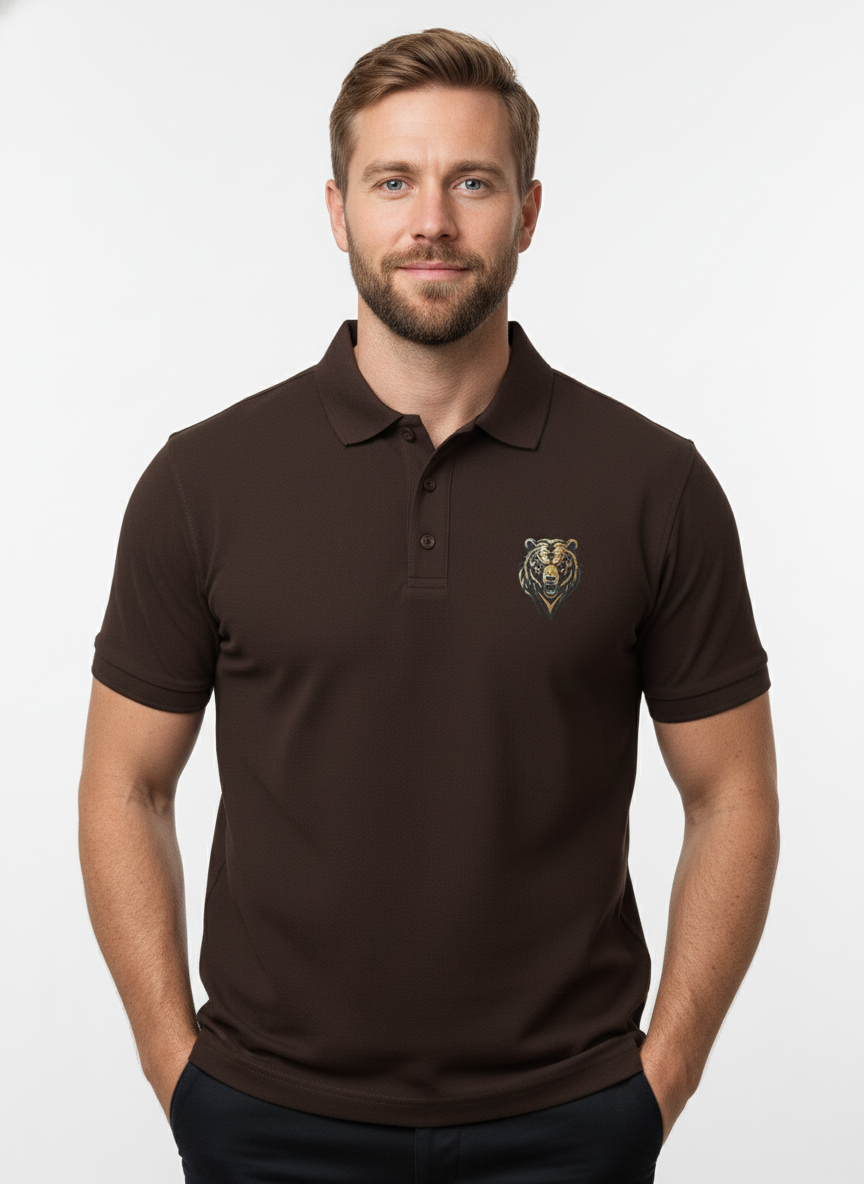 Men's Abstract Tiger Polo