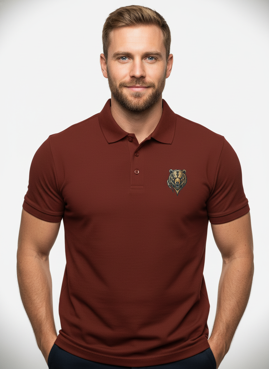 Men's Abstract Tiger Polo