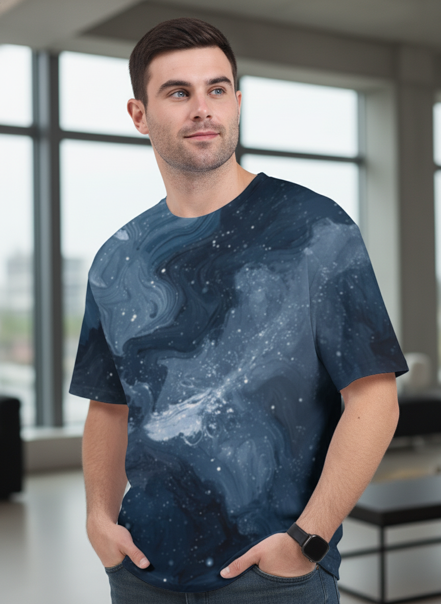 Men's Oversized Tee (Galaxy)