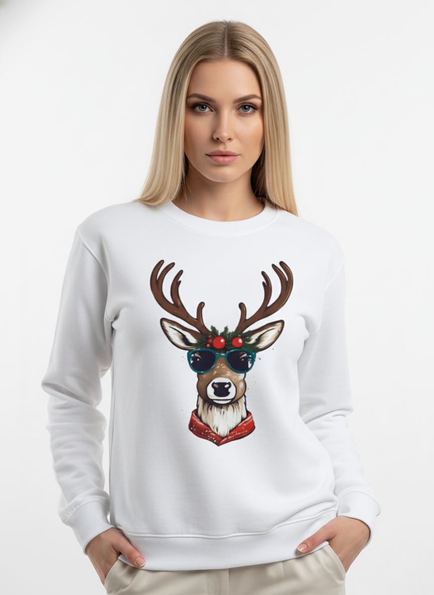 Women's Reindeer Oversized Sweatshirt