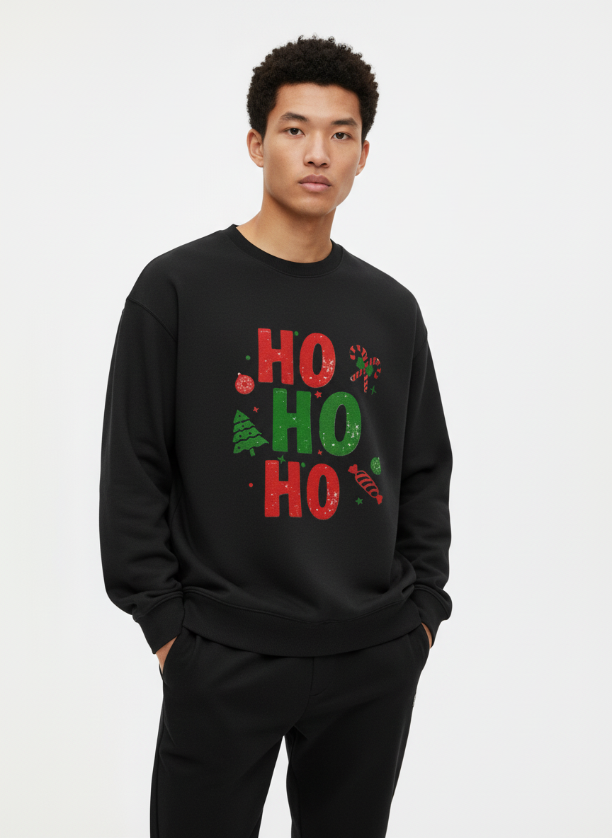 Men's Ho Ho Ho Oversized Sweatshirt