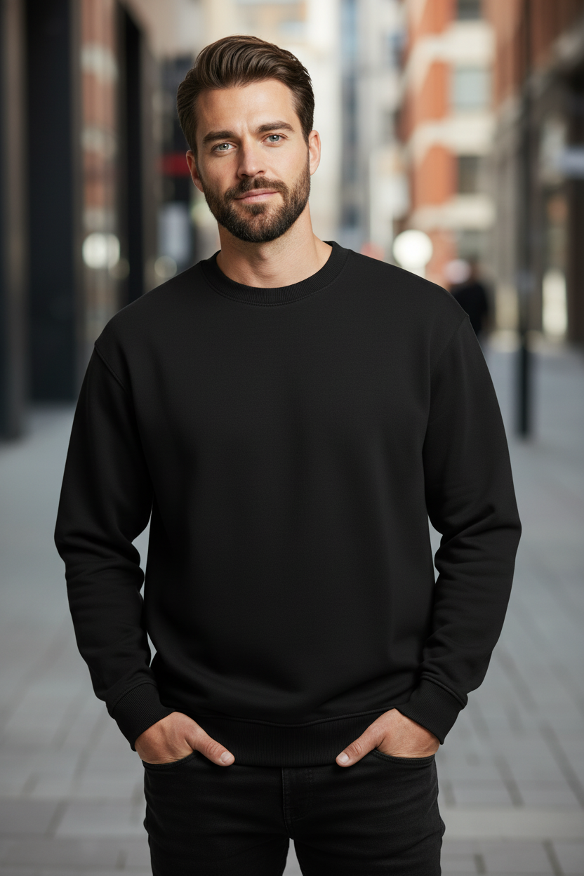 Men's Plain Oversized Sweatshirt
