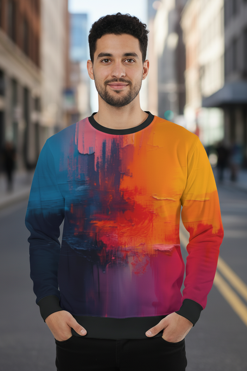 Men's Sweatshirt (Vibrant Strok)