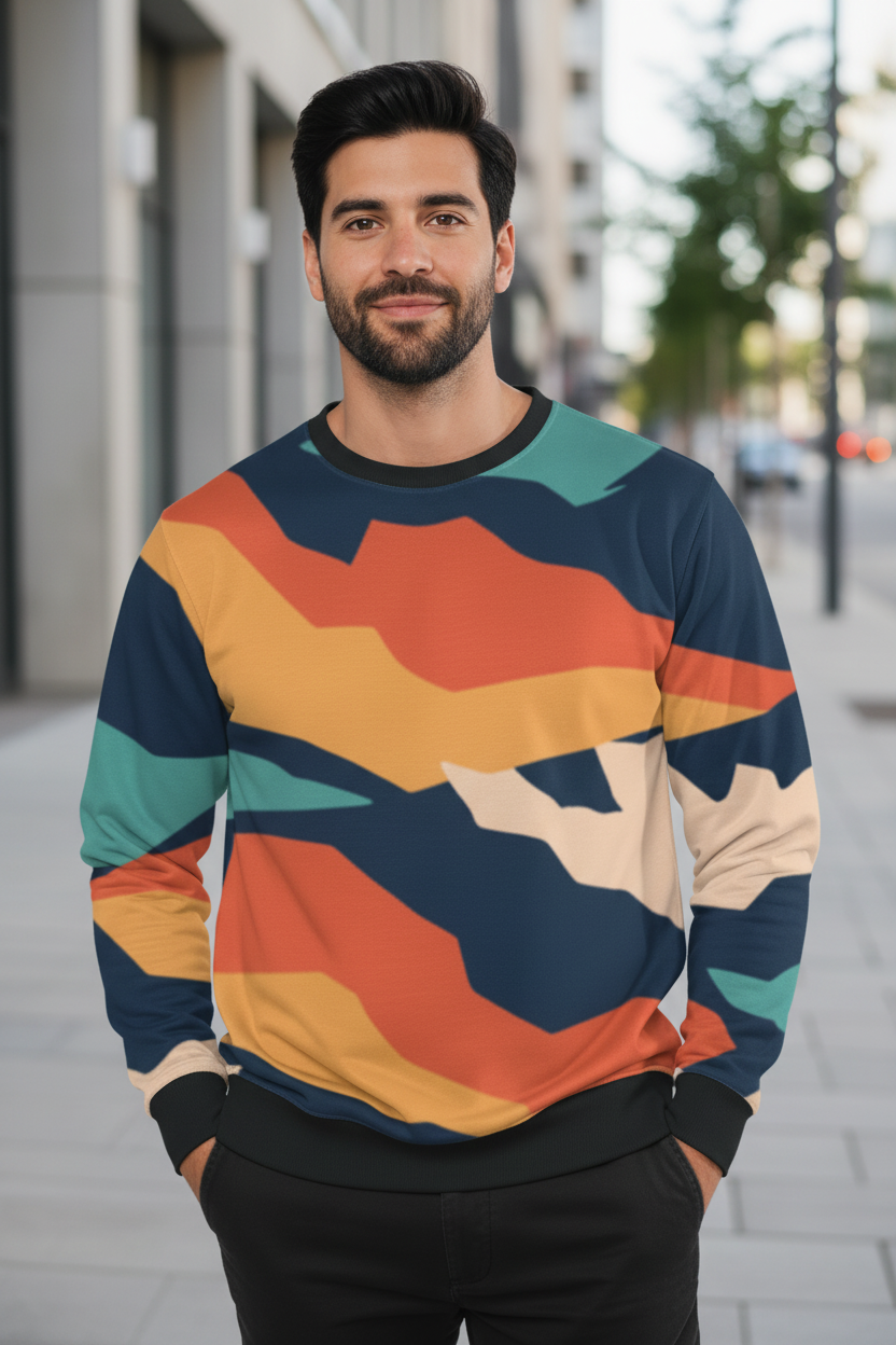 Men's Geo Drift Layers Sweatshirt