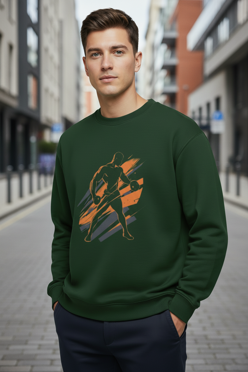 Men's Oversized Sweatshirt (Gym Pose)