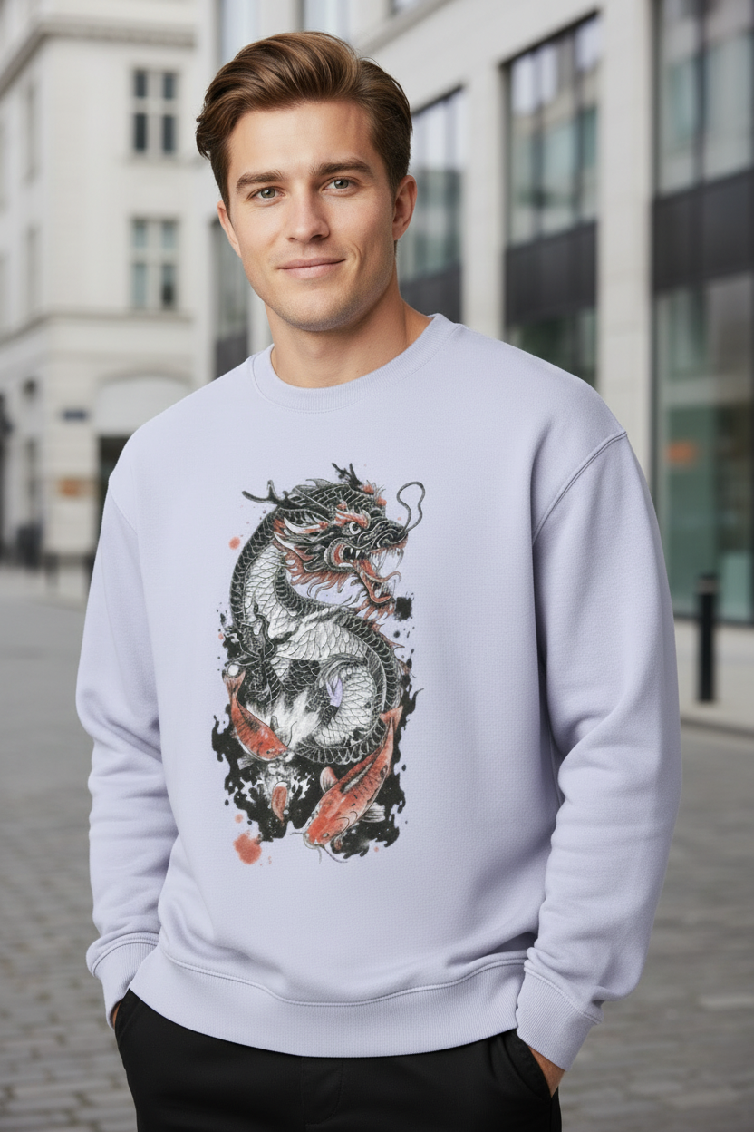 Men's Dragon Oversized Sweatshirt