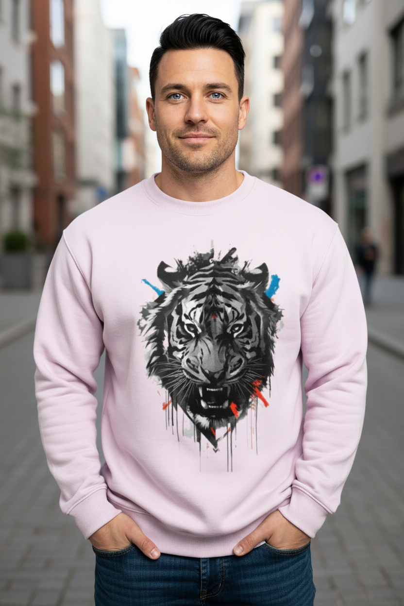 Men's Oversized Sweatshirt (Tiger)