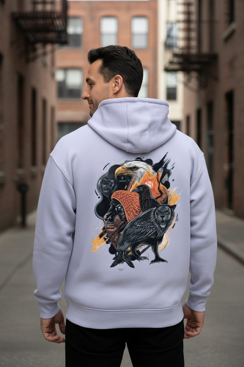 Men's Oversized Hoodie (Beast Conquest)