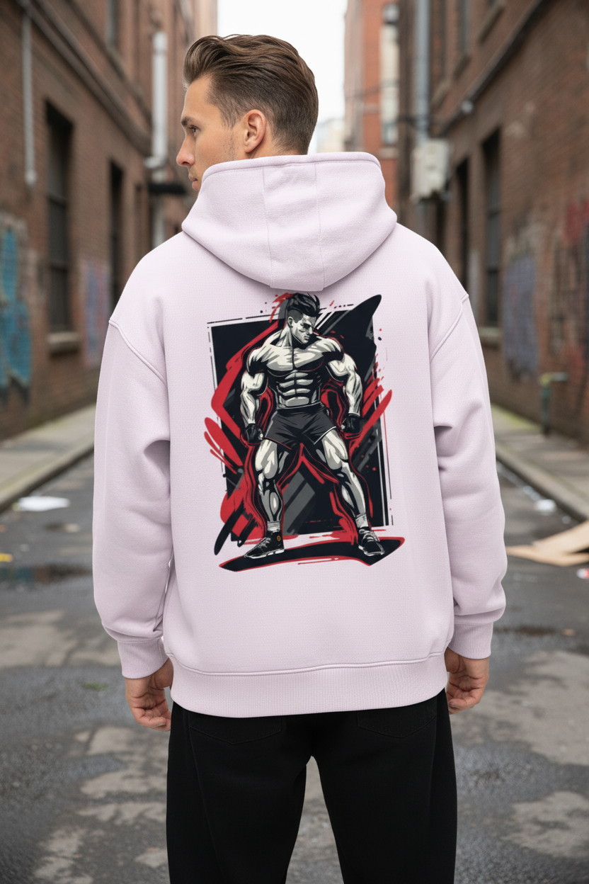 Men's Oversized Hoodie (Gym Pose)