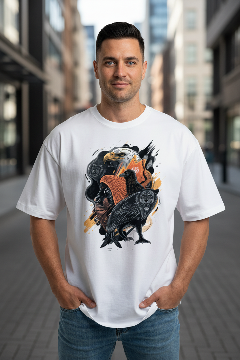Men's Terry Oversized Tee (Beast Conquest)