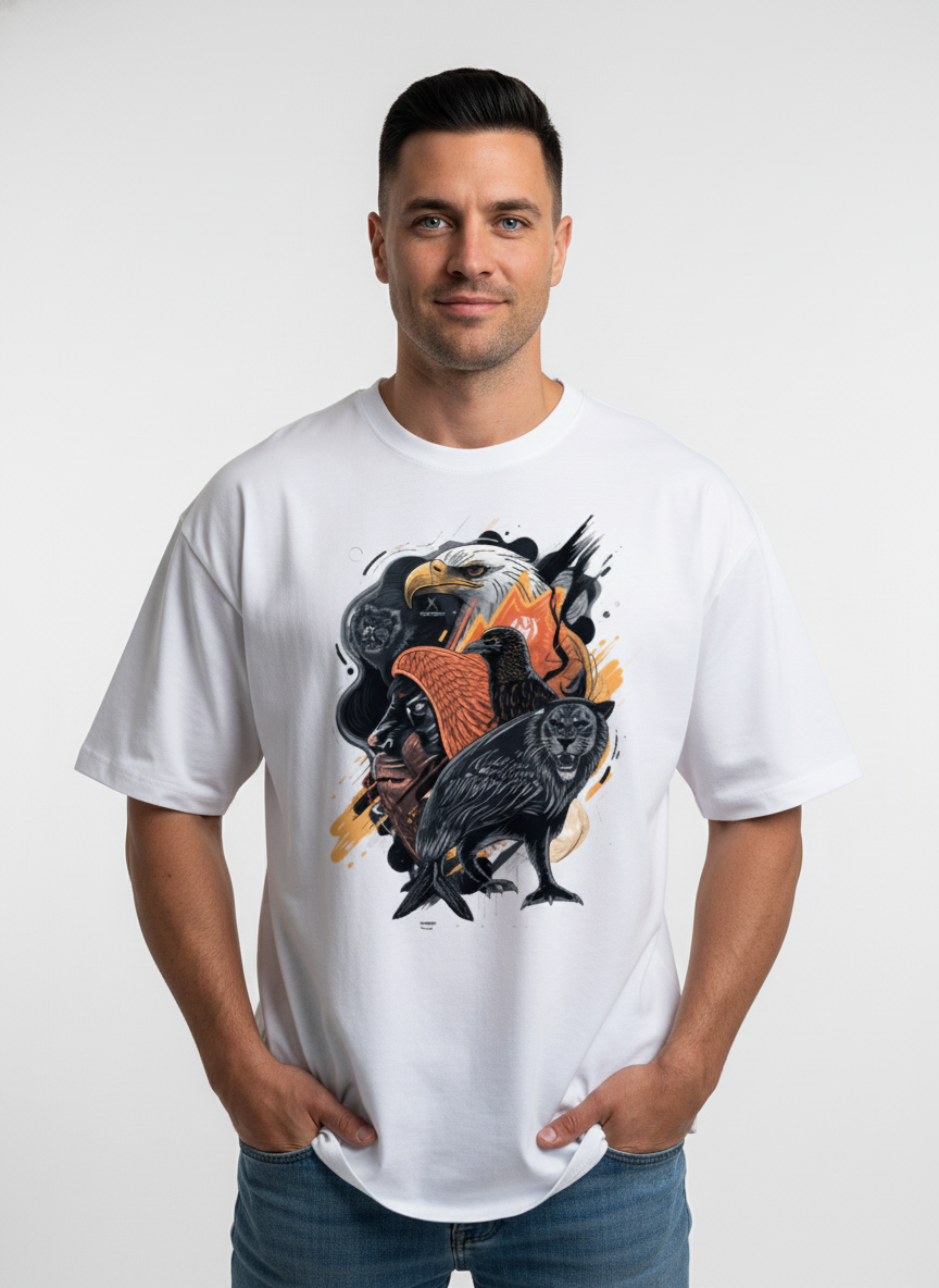 Men's Terry Oversized Tee (Beast Conquest)